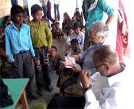 Bags Distribution by Dr A.K. Singh & Mr. S.K. Garg HBTI KANPUR