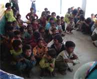 Students at Prathmik Vidyalaya, Mudhar, Shivrajpur