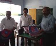 Bags Distribution by Mr. S.K. Garg, Mr. Rao Vikram Singh & Dr. A.K. Singh